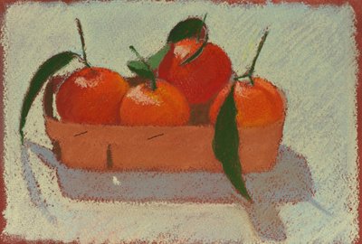 Joulumandariinit, 2015 (pastelli paperille) tekijältä Simon Fletcher