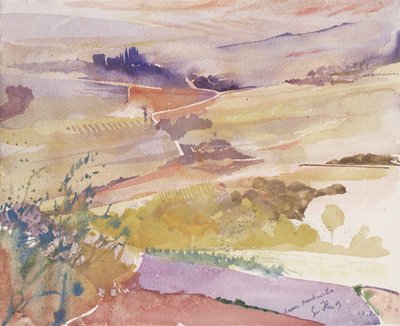 Monticellosta, Italiasta, 2003 (akvarelli). tekijältä Simon Fletcher