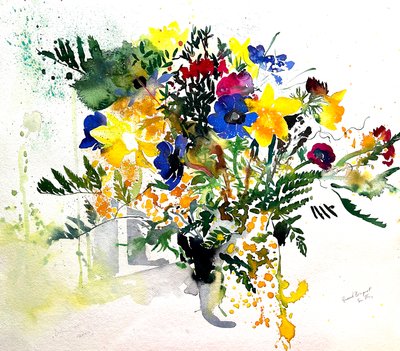 Grand Bouquet, 2005 (akvarelli) tekijältä Simon Fletcher