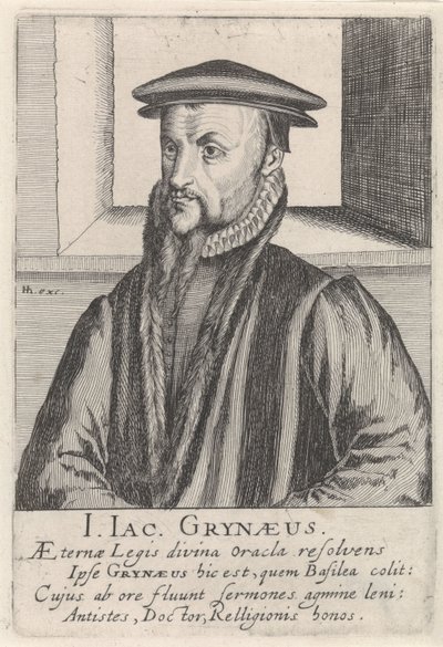 Johann-Jacob Grynaeuksen muotokuva tekijältä Simon Frisius