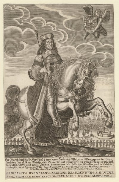 Frederick Williamin muotokuva 1620-1688, Brandenburgin vaaliruhtinas, Preussin herttua, 1680 tekijältä Simon Grimm