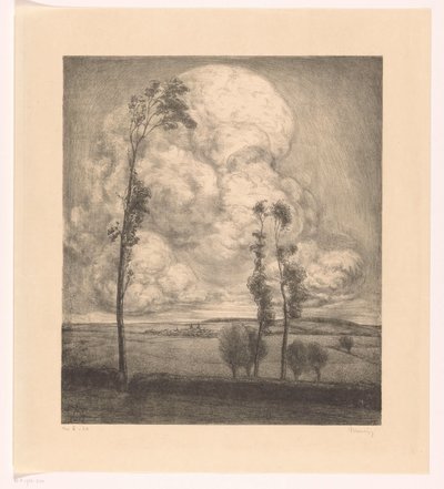 Pilviä pyörivän maiseman yllä tekijältä Simon Moulijn (signed by artist)