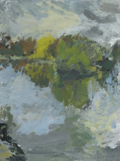 Lampi ei. 4, 2023 (akryyli paperille) tekijältä Simon Neville