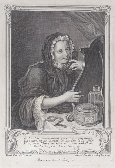 Coquettish Widow, 1747, 1747. tekijältä Simon Nicolas Duflos