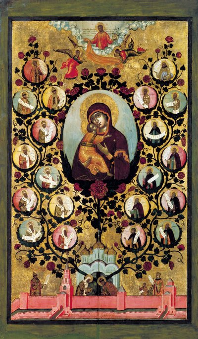 Vladimirin neitsyen apoteoosi, 1668. tekijältä Simon Ushakov