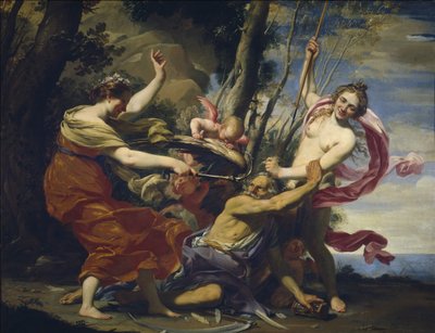 Isän aika rakkauden, toivon ja kauneuden voittanut, 1627 tekijältä Simon Vouet