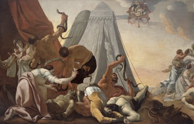 Israelilaiset katsomaan ylös pronssikäärmeeseen tekijältä Simon Vouet