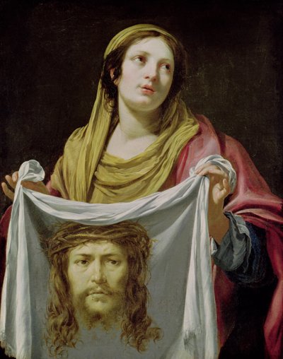Pyhä Veronica pitelee pyhää liinaa tekijältä Simon Vouet