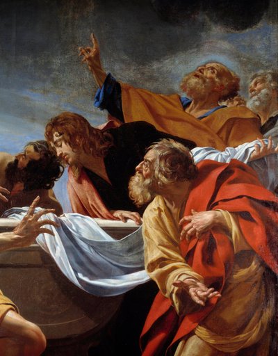 Apotres Neitsyt haudalla Yksityiskohta Simon Vouet