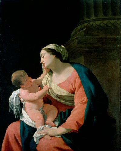Pylvään neitsyt ja lapsi, n. 1639-1640 tekijältä Simon Vouet