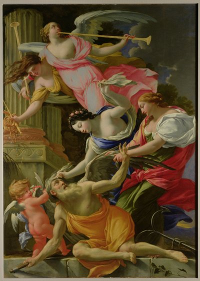 Rakkauden, Venuksen ja toivon voittama aika, n. 1645-1646 tekijältä Simon Vouet