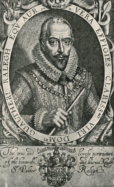 Sir Walter Raleigh, 1906. tekijältä Simon de Passe