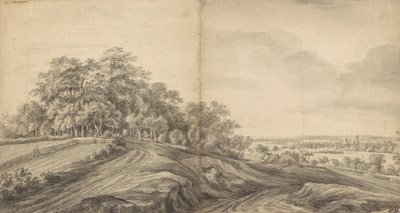 Boersbergin panoraama ja Doorwerthin linna kaukaisuudessa tekijältä Simon de Vlieger
