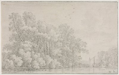 Jokimaisema, n. 1650. tekijältä Simon de Vlieger