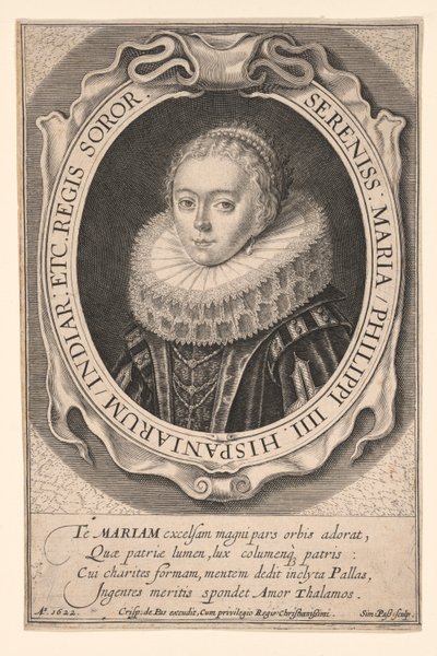 Maria Itävallan Maria, Espanjan prinsessa tekijältä Simon van de Passe