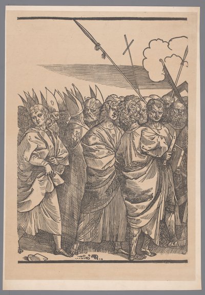 Jäljennös printtisarjan kolmannesta osasta The Triumph of Christ Joos Lambrechtin jälkeen tekijältä Simonau and Toovey