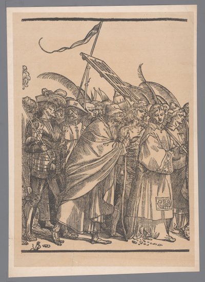 Jäljennös printtisarjan De Triomf van Christus toisesta osasta Joos Lambrechtin mukaan tekijältä Simonau and Toovey