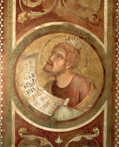 Maesta: Malachi, yksityiskohta kehyksestä tekijältä Simone Martini
