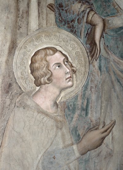 Maesta: Pyhä Ansanus, 1315 (yksityiskohta kuvasta 51591). tekijältä Simone Martini
