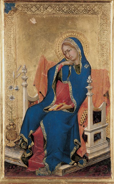 Mary, Orsini-polyptyykistä (tempera paneelissa) (katso myös 471172-5) tekijältä Simone Martini