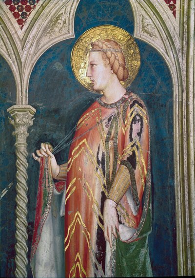 Pyhä Elizabeth Unkari (yksityiskohta, fresko tekijältä Simone Martini