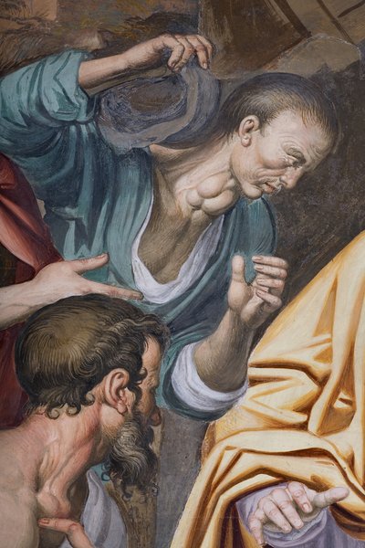 Paimenten palvonta, 1578-82 (yksityiskohta numerosta 3497111) tekijältä Simone Veneziano Peterzano