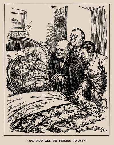 Ja miltä meistä tuntuu tänään, 1945. tekijältä Sir Bernard Partridge