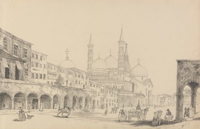 30 katselukertaa sisältävä albumi Tirolissa ja Italiassa: Pyhän Antonion kirkko - Padova 3.r marraskuuta 1840 tekijältä Sir Charles D