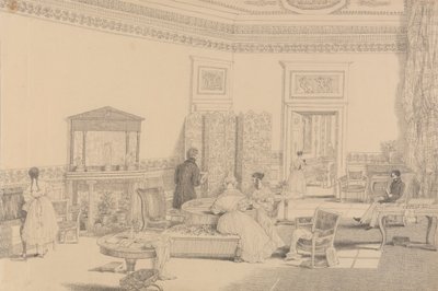 Albumi 30 katselukertaa Tirolissa ja Italiassa: Drawing Room, Casino Pecori 12. lokakuuta 1841 tekijältä Sir Charles D