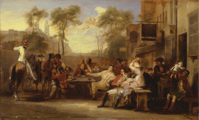 Chelsean eläkeläiset vastaanottavat Waterloon taistelun ilmoittavan Gazetten tekijältä Sir David Wilkie