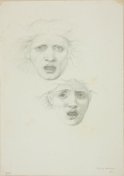 Medusan johtaja, kaksi tutkimusta Rondanini Medusalle tekijältä Sir Edward Burne Jones