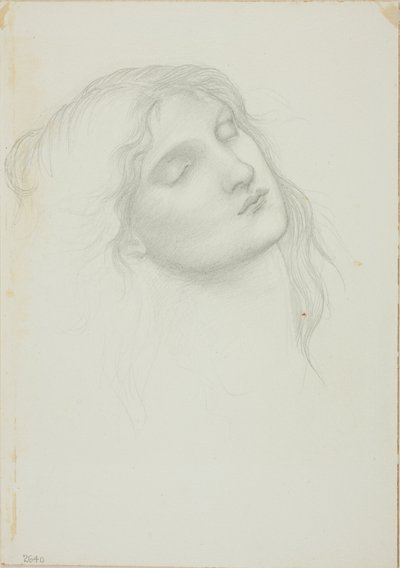 Naisen johtaja silmät kiinni tekijältä Sir Edward Burne Jones