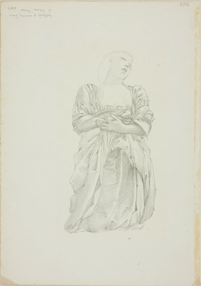 Polvistuvan naishahmon heijastus, tutkimus Venuksen peilistä tekijältä Sir Edward Burne Jones