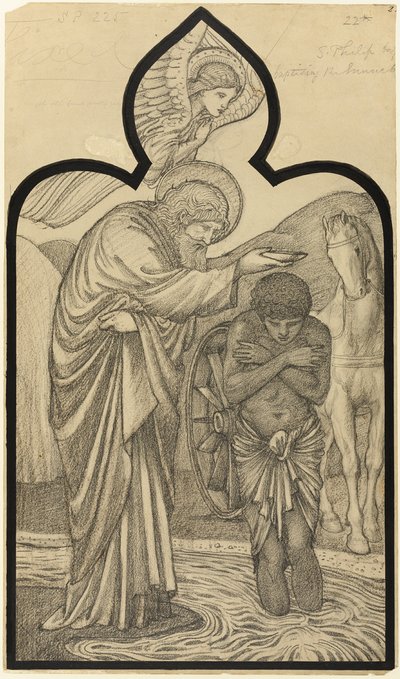 Pyhä Filippus kastamassa eunukkia tekijältä Sir Edward Burne Jones