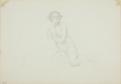 Istuva nainen alaston tekijältä Sir Edward Burne Jones