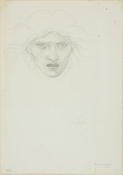 Tutkimus Rondanini Medusalle tekijältä Sir Edward Burne Jones