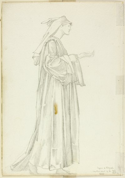 Tutkimus pyhiinvaeltajasta Romaunt of the Roselle tekijältä Sir Edward Burne Jones
