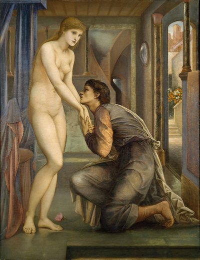 Pygmalion ja kuva - Sielu saavuttaa, 1878. tekijältä Sir Edward Coley Burne Jones
