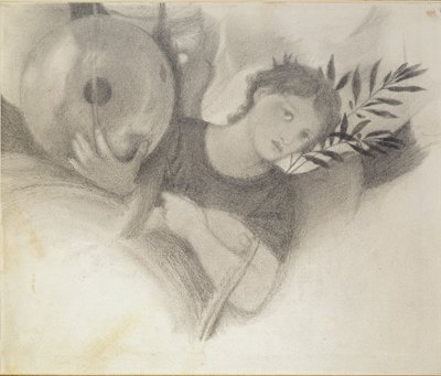 Study for a Head in The Days of Creation, c1871-1875 tekijältä Sir Edward Coley Burne Jones