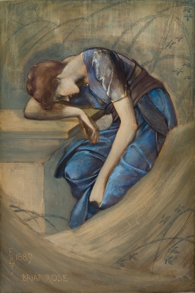 The Briar Rose Series - Tutkimus Garden Courtille, 1889. tekijältä Sir Edward Coley Burne Jones