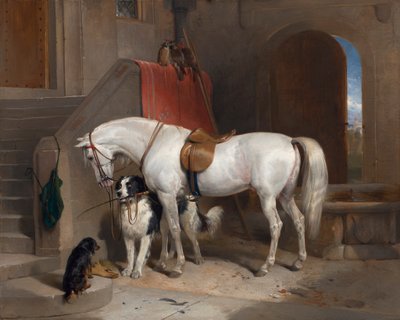 Suosikit, omaisuus H.R.H. Cambridgen prinssi George [1835, Royal Academy of Arts, Lontoo, näyttelyluettelo] tekijältä Sir Edwin Henry Landseer