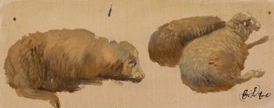 Kolme lammasta levossa tekijältä Sir Edwin Henry Landseer