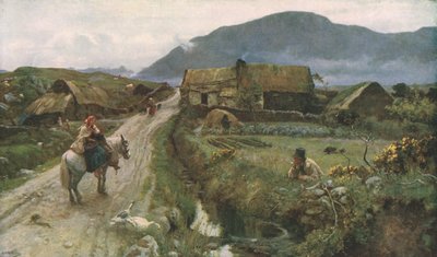 "Galway Gossips", c1887, c1930. tekijältä Sir Ernest Albert Waterlow