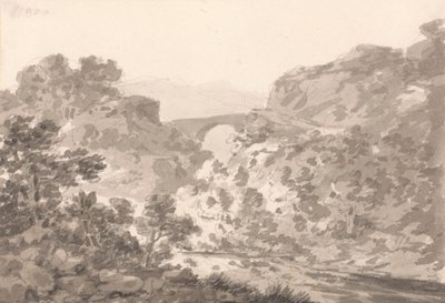 Silta Streamin yli, Pohjois-Wales tekijältä Sir George Howland Beaumont seventh Baronet