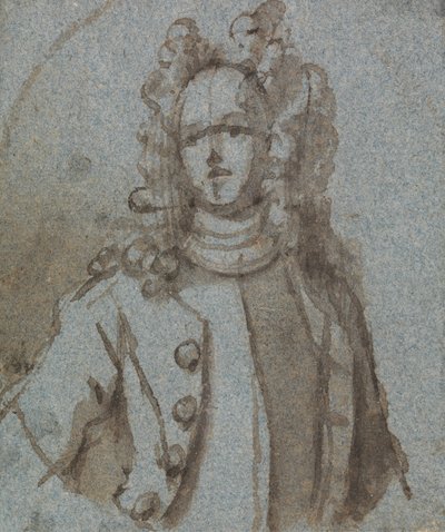 Muotokuva miehestä, jolla on täyspohjainen peruukki tekijältä Sir James Thornhill
