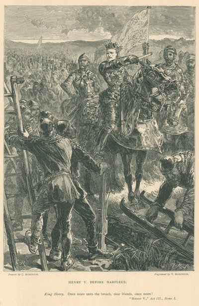 Kuvitus Shakespearen kuningas Henry V:lle tekijältä Sir John Charles Robinson