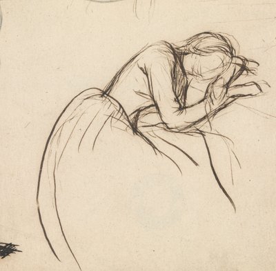 Nainen kumarsi surussa tekijältä Sir John Everett Millais