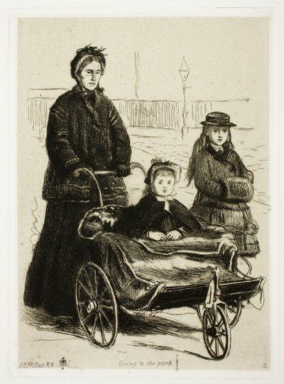 Puistoon meneminen tekijältä Sir John Everett Millais