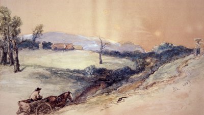 "Maisema hevosen ja kärryjen kanssa", 1883. tekijältä Sir John Gilbert