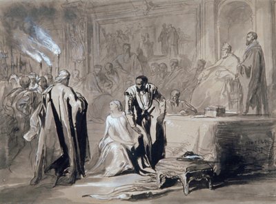 "Othello ja Desdemona senaatin edessä", 1847. tekijältä Sir John Gilbert